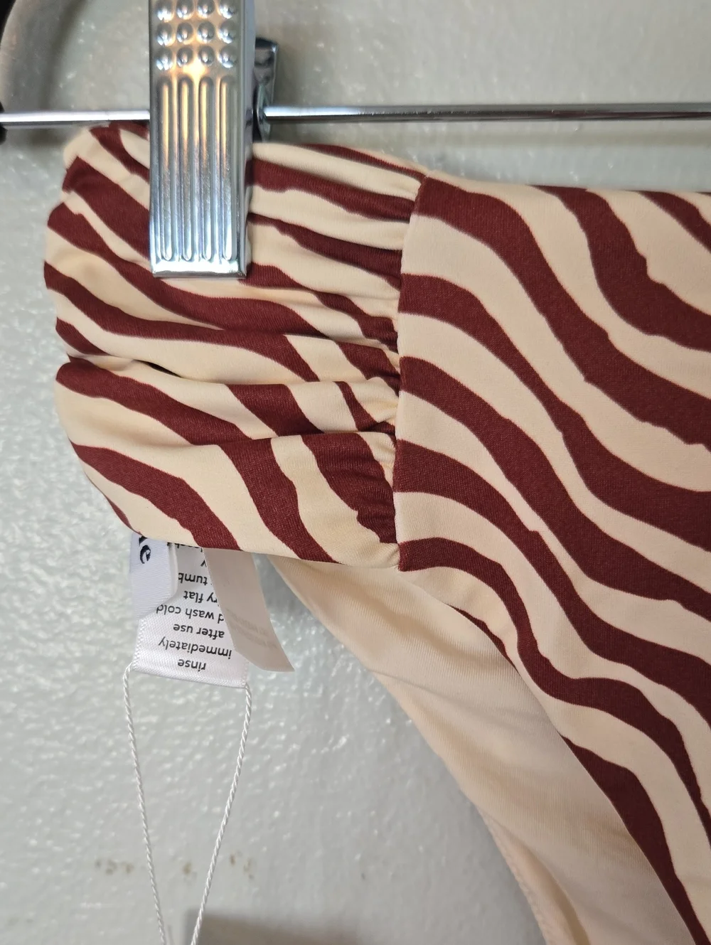 Andie | NWT Swim The Hipster Bikini Bottom Bias Stripe Truffle Size Small